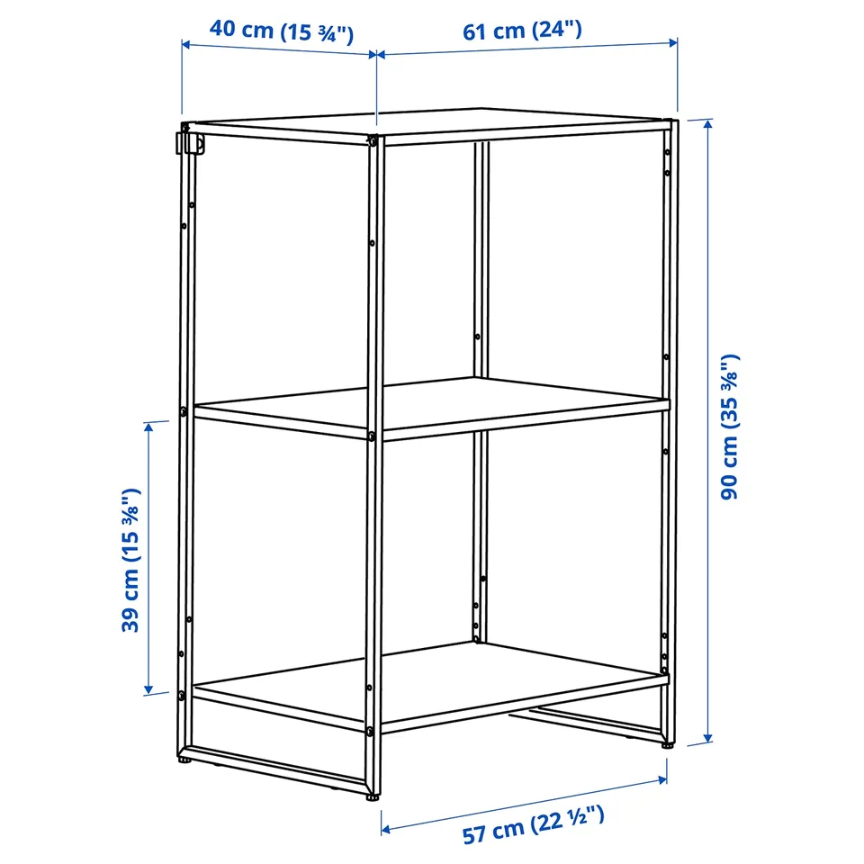 Illustration with measurements for the product: JOSTEIN.
