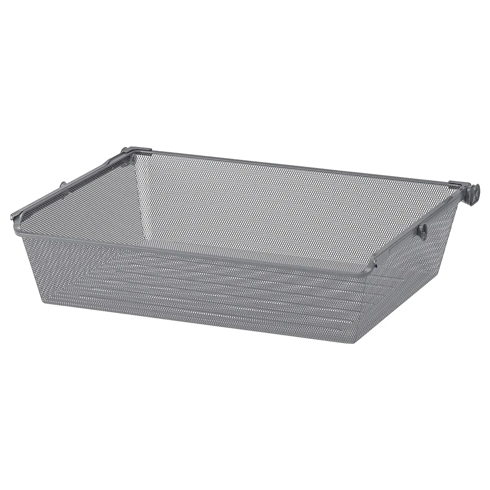 Grey KOMPLEMENT mesh basket for organising clothes & accessories.