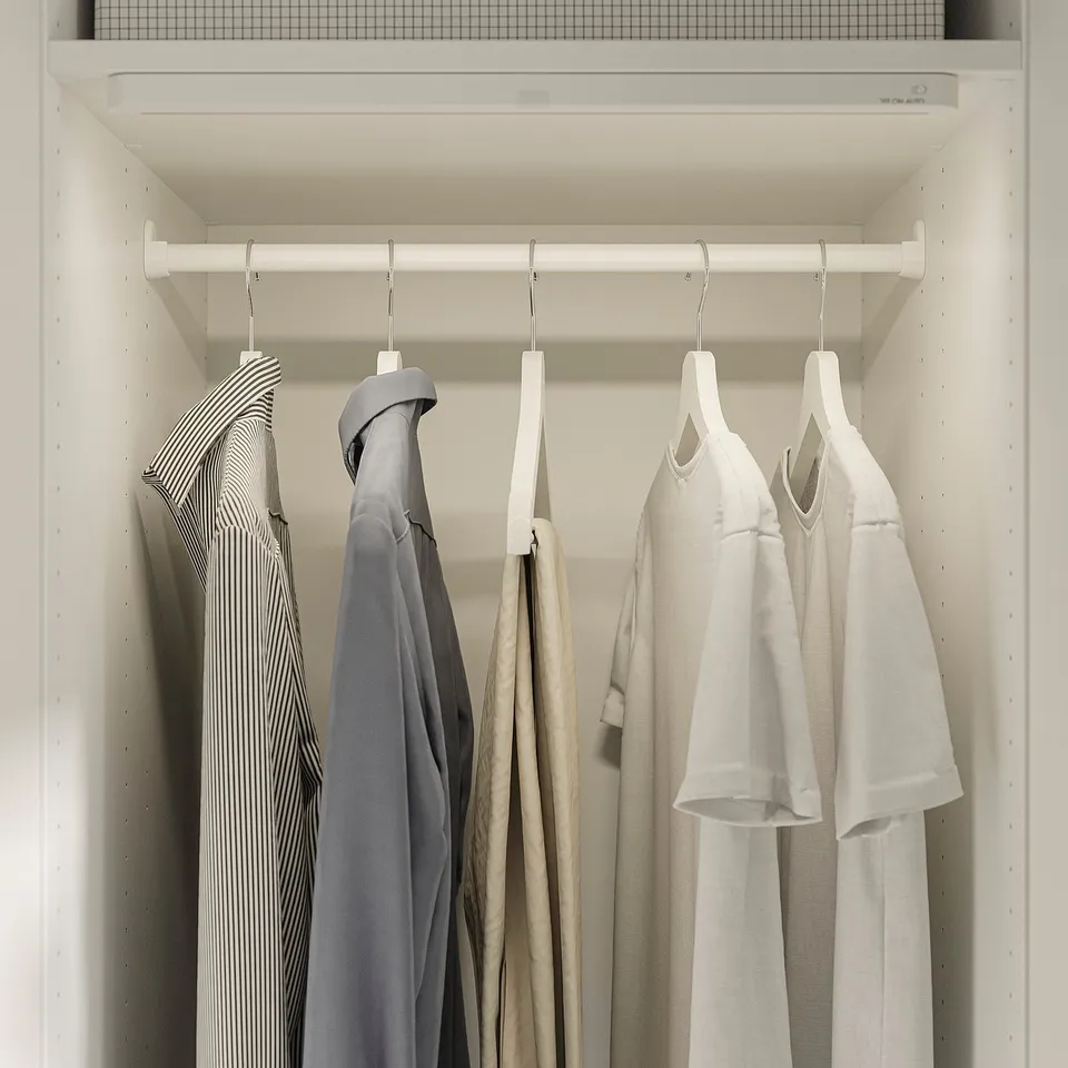LASTARE Wardrobe combination, white, 120x62x201 cm
