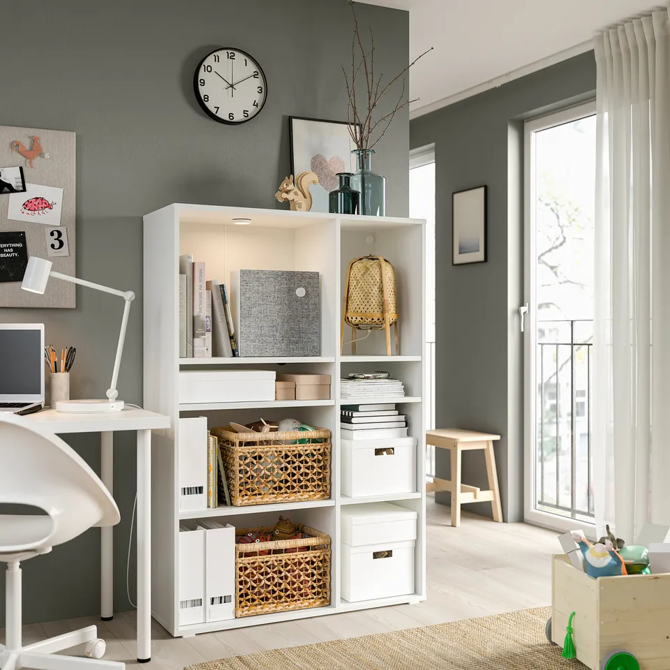 part: VIHALS shelving unit with 6 shelves