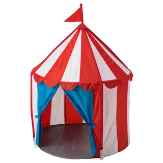 CIRKUSTÄLT children's tent, red/blue white, Height 120 cm