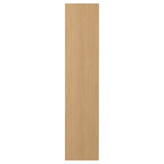 STORKLINTA door with hinges, oak effect, 50x229 cm