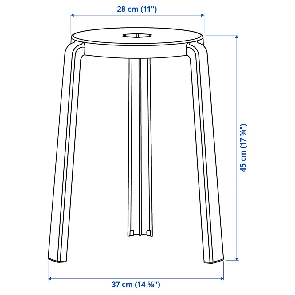Illustration with measurements for the product: IBBARBO.