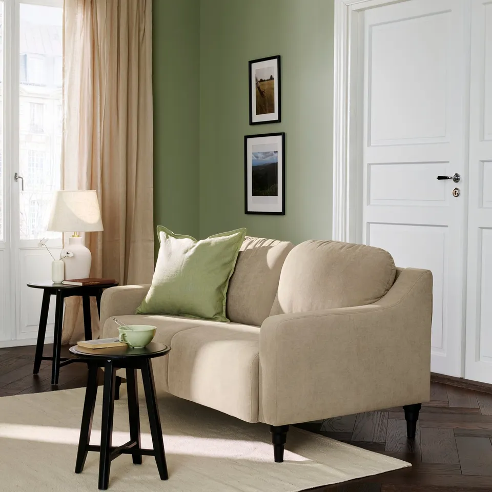 GULLVALLA 2-seat sofa, Silkeryd grey-green