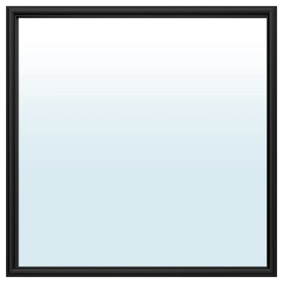 Black-framed square mirror for home decor