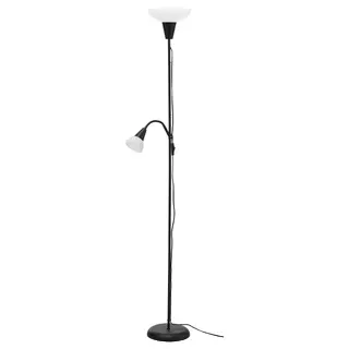 TÅGARP floor uplighter/reading lamp, black/white