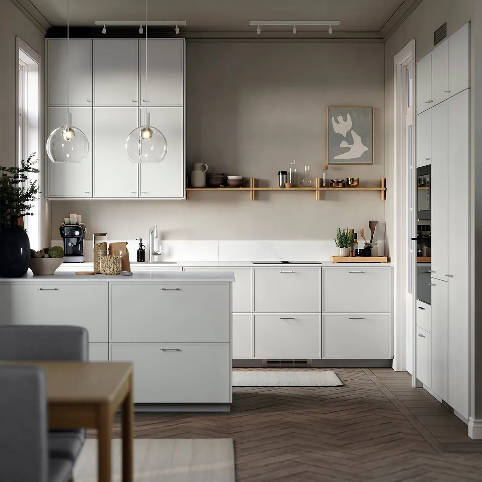 ASPUDDEN Cover panel, light grey, 62x220 cm