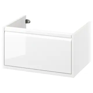 ÄNGSJÖN wash-stand with drawer, high-gloss white, 60x48x33 cm