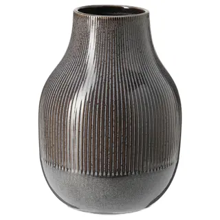 GRADVIS vase, dark grey, 21 cm