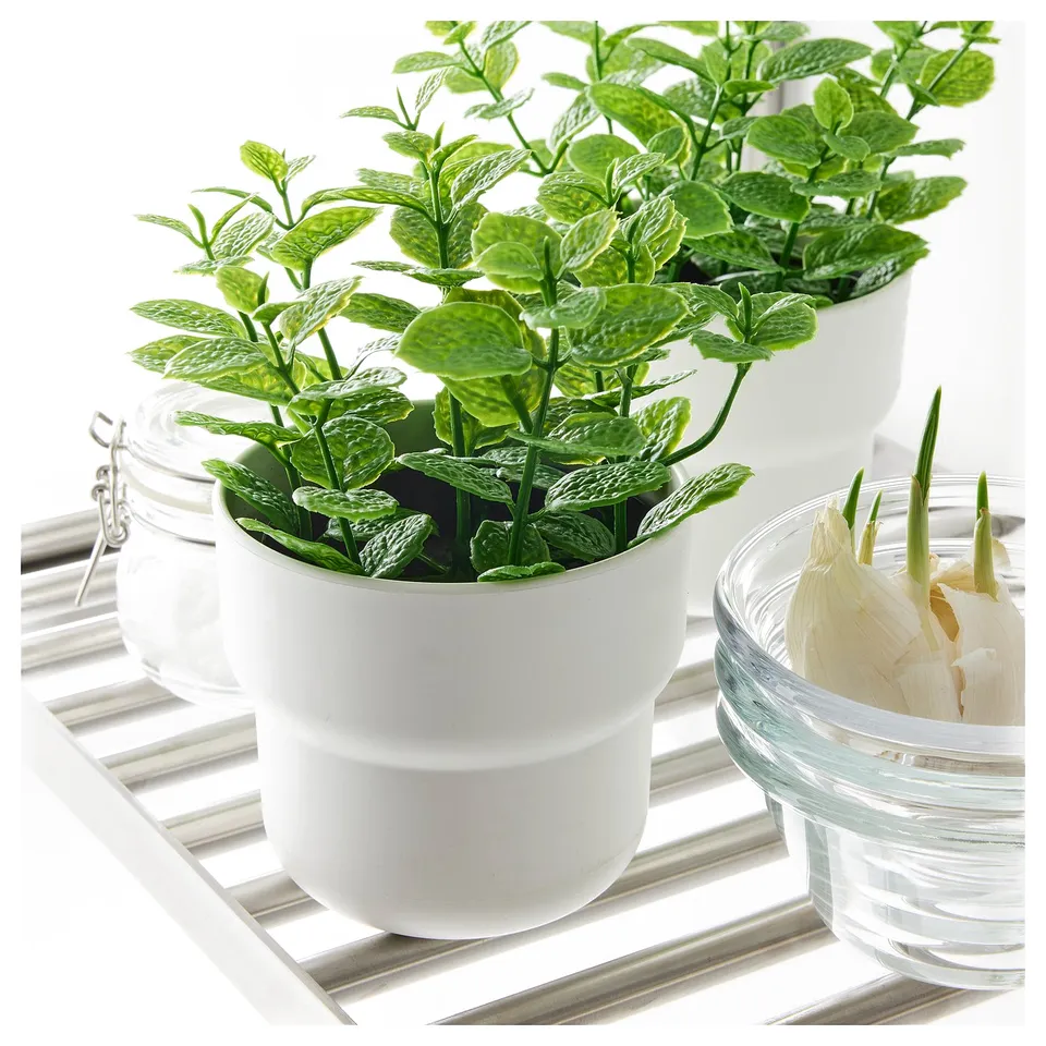 FEJKA Artificial potted plant, in/outdoor Mint, 9 cm