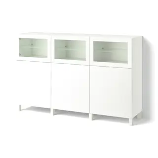 BESTÅ storage combination with doors, white/Förvaltare white, 180x42x112 cm