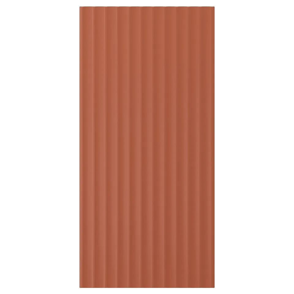 TERRSJÖ Cover panel, red-brown wave pattern, 39x81 cm