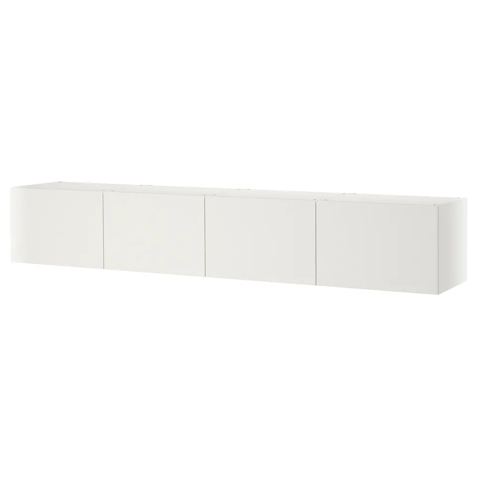White PLATSA storage with multiple compartments, minimalist & modern.