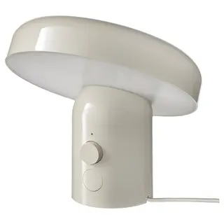 BLOMPRAKT Bluetooth speaker lamp, beige