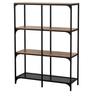 FJÄLLBO shelving unit, black, 100x136 cm