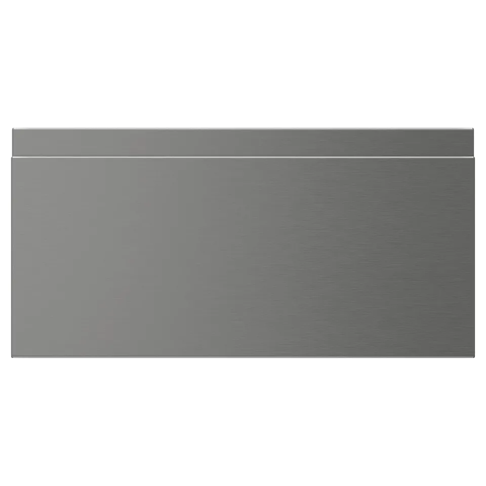 VOXTORP Drawer front, stainless steel effect, 40x20 cm