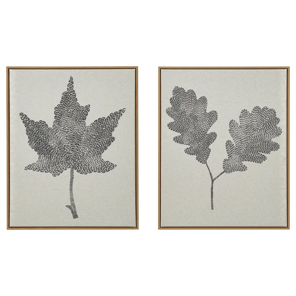BLODFLÄDER Picture, black leaves, 40x50 cm