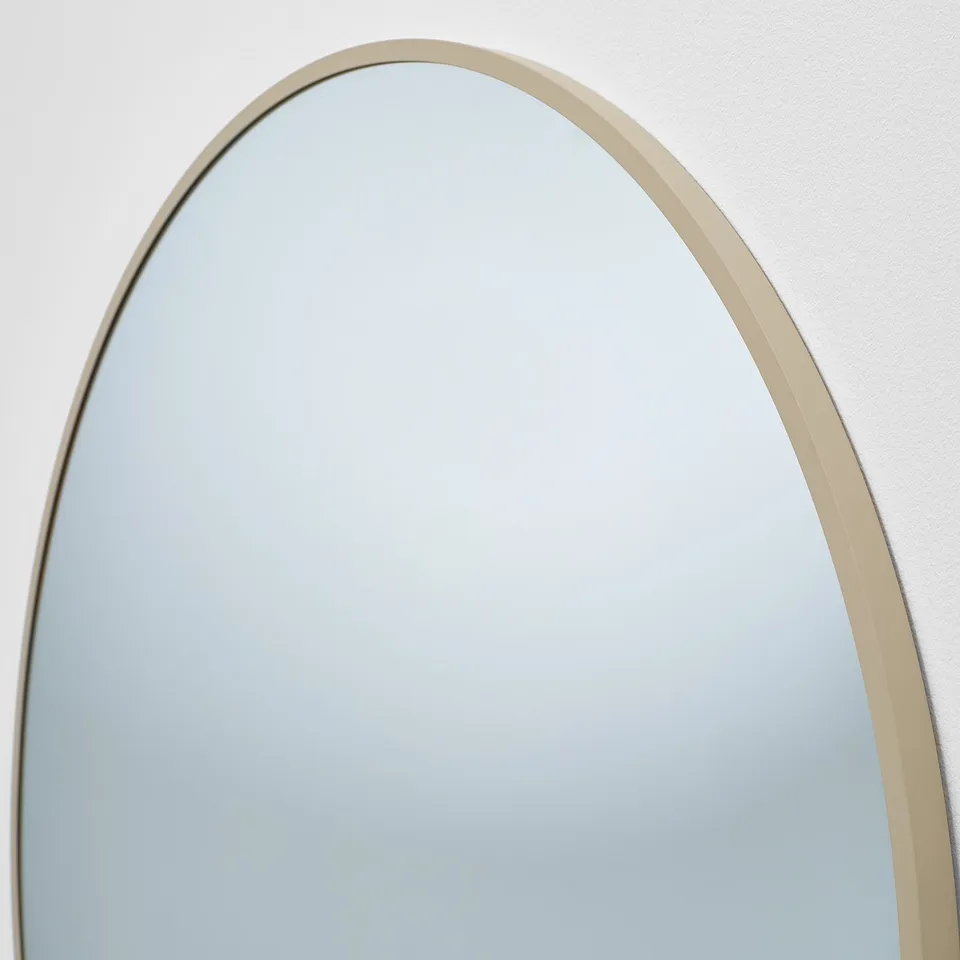 KVALMSÖ Mirror, beige, 90 cm