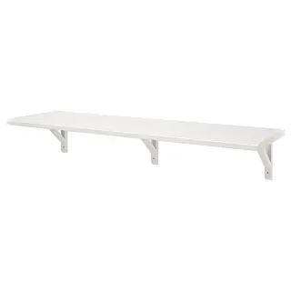 TRANHULT / SANDSHULT wall shelf, white stained aspen, 120x30 cm