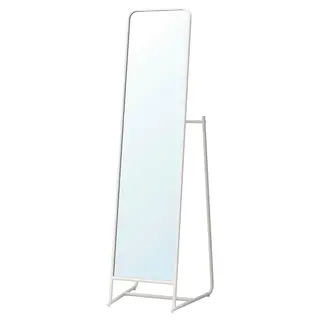 KNAPPER standing mirror, white, 48x160 cm