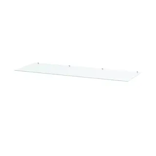 STORKLINTA glass top, transparent, 140x50 cm