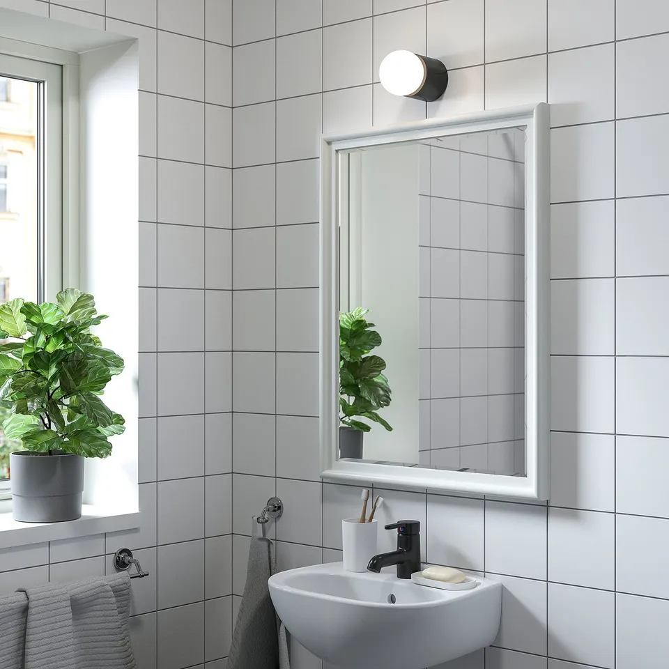 PINGSTSYREN Mirror, white, 60x80 cm
