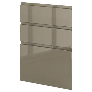 METOD 3 fronts for dishwasher, Voxtorp high-gloss dark grey-brown, 60 cm