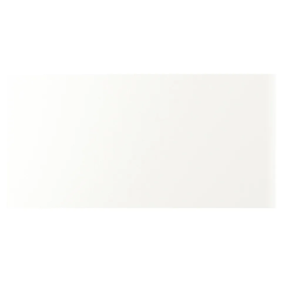 White kitchen cabinet, smooth surface, rectangular shape.