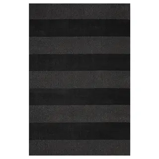 LANDSVÄG rug, low pile, dark grey, Length 195 x Width 133 cm