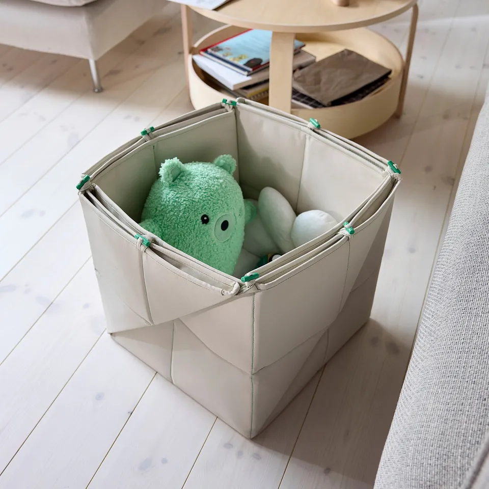GREJSIMOJS Mat/storage box, foldable/beige