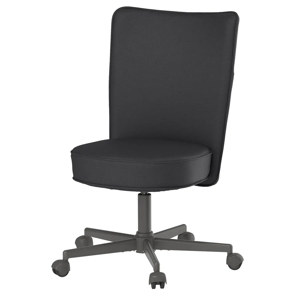 BRYTNING Swivel chair, Naggen dark grey