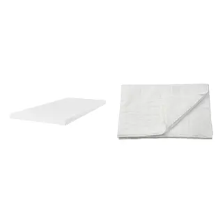 LUDDROS/ÅRBERGET set: natural latex mattress + mattress protector, medium firm white, Length 200 x Width 90 cm