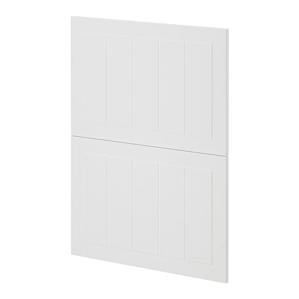 METOD white kitchen cabinet. Sleek, rectangular, modern design. Two panels with groove detail.