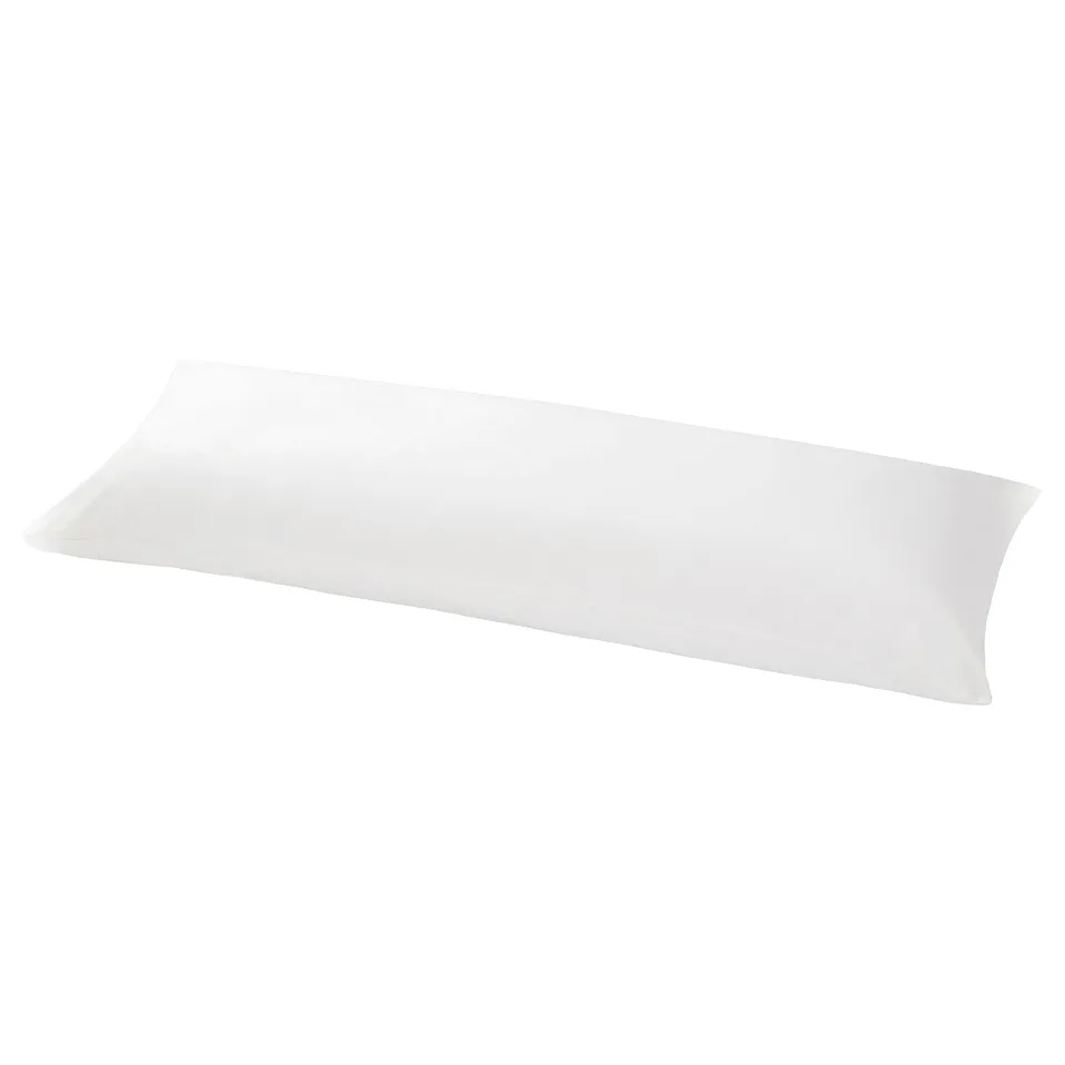 NONNEA white pillowcase, rectangular shape, pure cotton, extra soft, simple design.