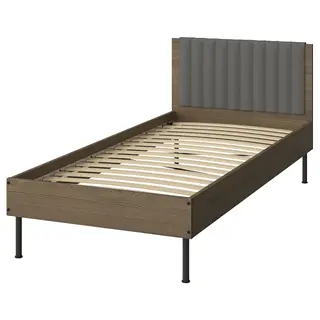 BRUKSVARA bed frame, brown, Height 88 x Length 205 x Width 96 cm