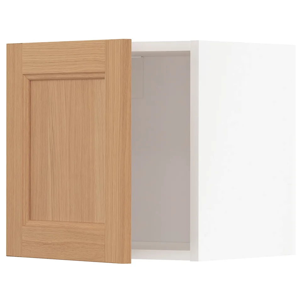 METOD kitchen, light oak cabinets