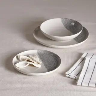 KRUSTISTEL deep plate/plate/side plate, 3 pieces set