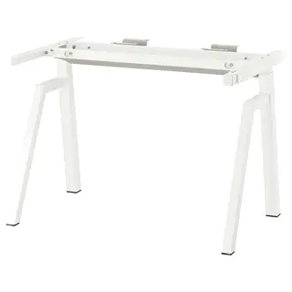TROTTEN underframe sit/stand f table tp, el, white, 120x70 cm
