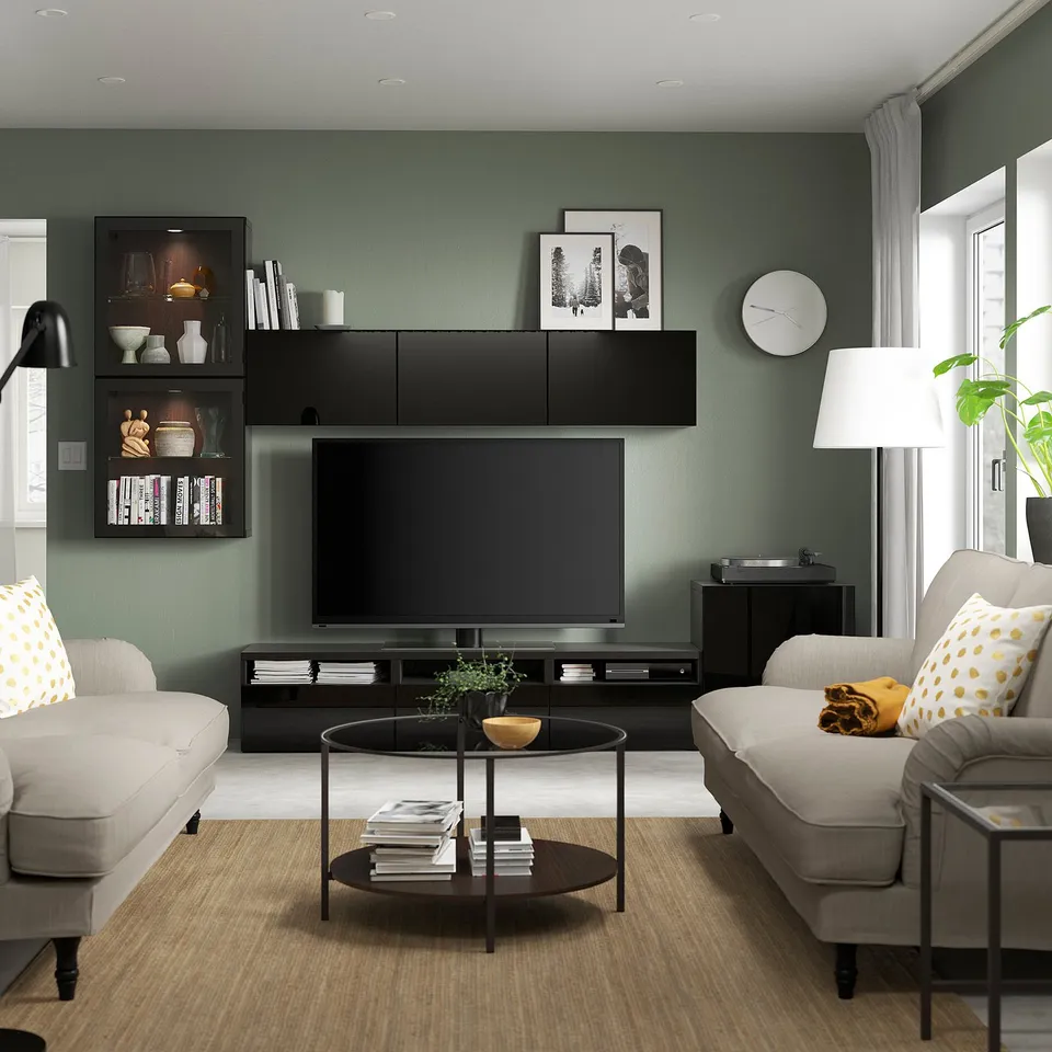 part: BESTÅ TV storage combination/glass doors