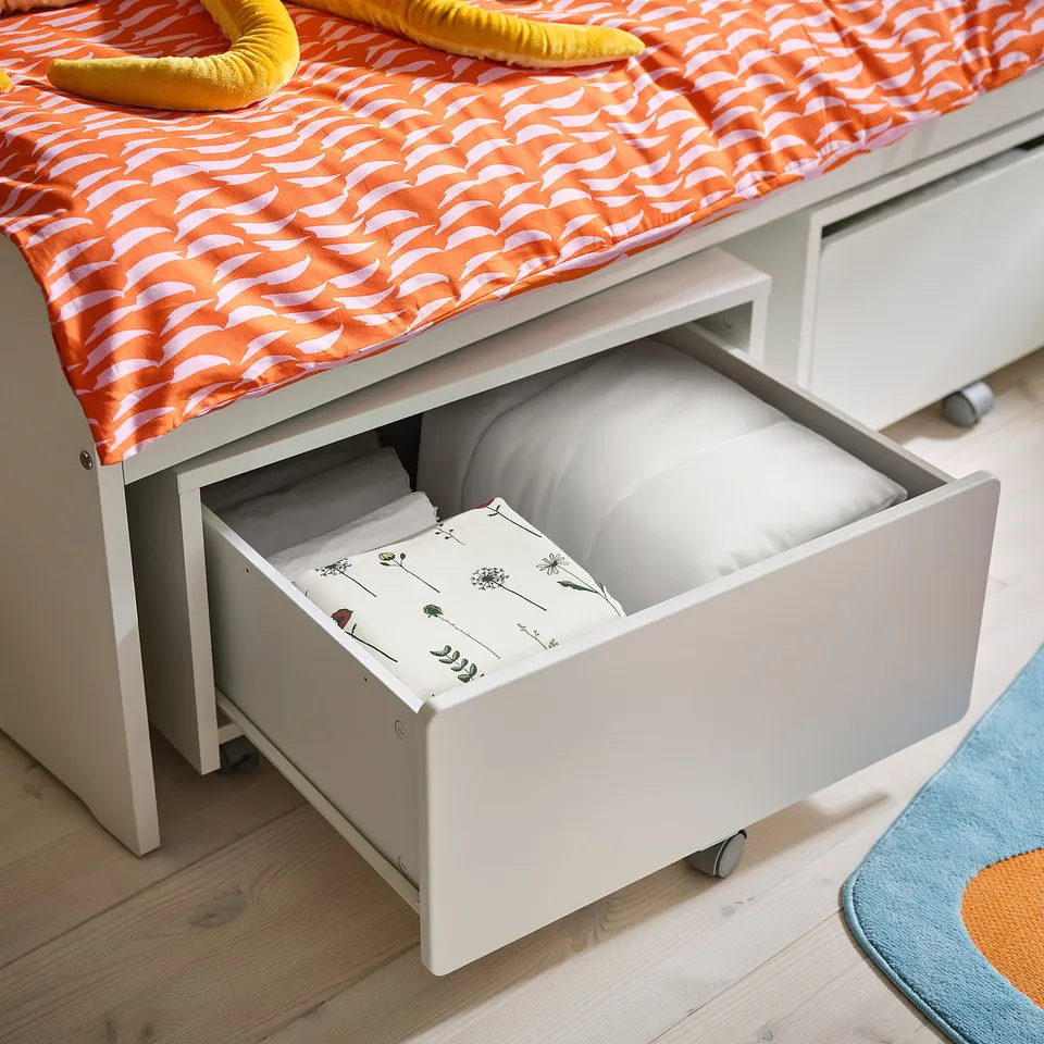 part: SLÄKT storage box with castors