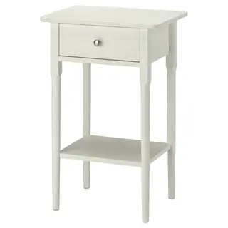 BLÄSTÅSEN bedside table, white, 50x37x76 cm