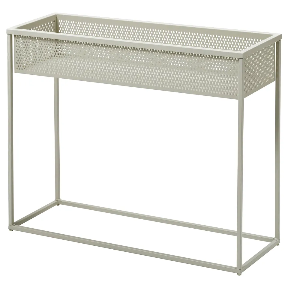 BLÅKRÅKA Plant stand, in/outdoor/light grey-beige, 59 cm