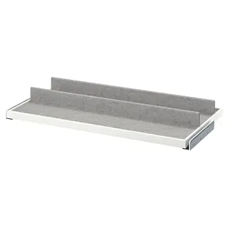 KOMPLEMENT pull-out tray with shoe insert, white/light grey, 100x58 cm
