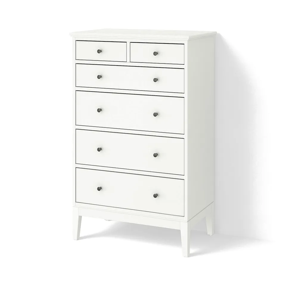 IDANÄS Chest of 6 drawers, white, 84x135 cm