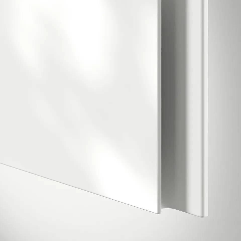 VOXTORP Door, matt white vertical handle, 60x140 cm