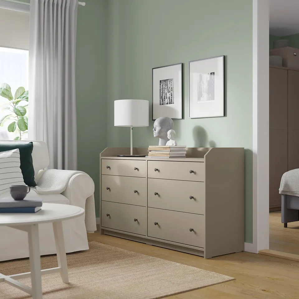 part: HAUGA chest of 6 drawers