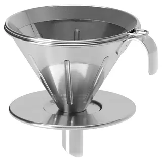 ÖVERST 3-piece metal filter coffee set, stainless steel