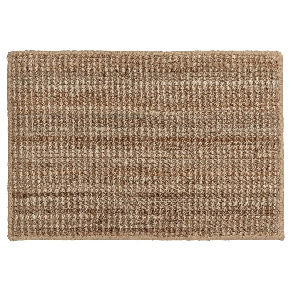 LOHALS door mat, natural beige, rectangular, woven jute, simple textured design.