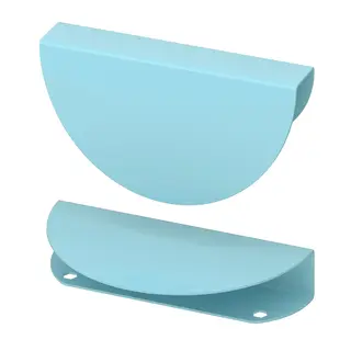 BEGRIPA handle, light blue/half-round, 130 mm