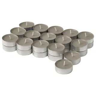 LOTSFÅGEL scented tealight, Sandalwood & patchouli brown, 3.5 hr